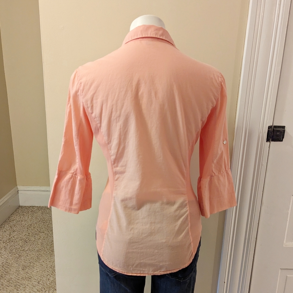 Standard James Perse Peach Color Button Down Top … - image 3